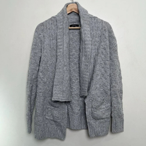 Talula Womens XXS Nubby Textured Popcorn Knit Open  Front Shawl Cardigan Sweater - Picture 2 of 11